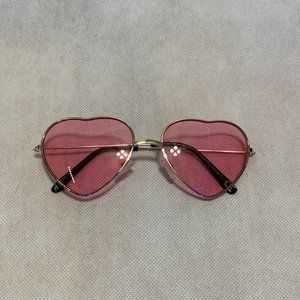 H&M Pink Heart Shaped Sunglasses